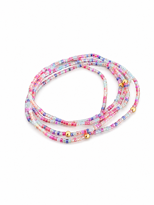 Baya arc-en-ciel – Chaîne de taille en perles