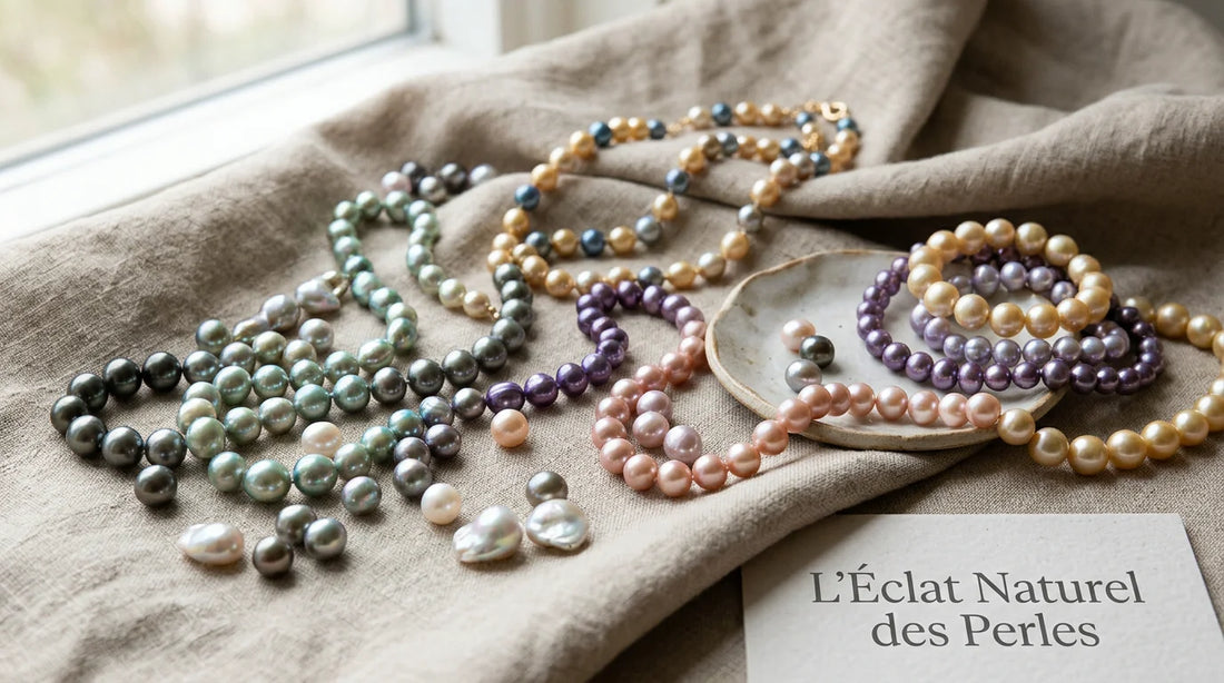 Perles colorées aux nuances variées présentées ensemble en bijoux